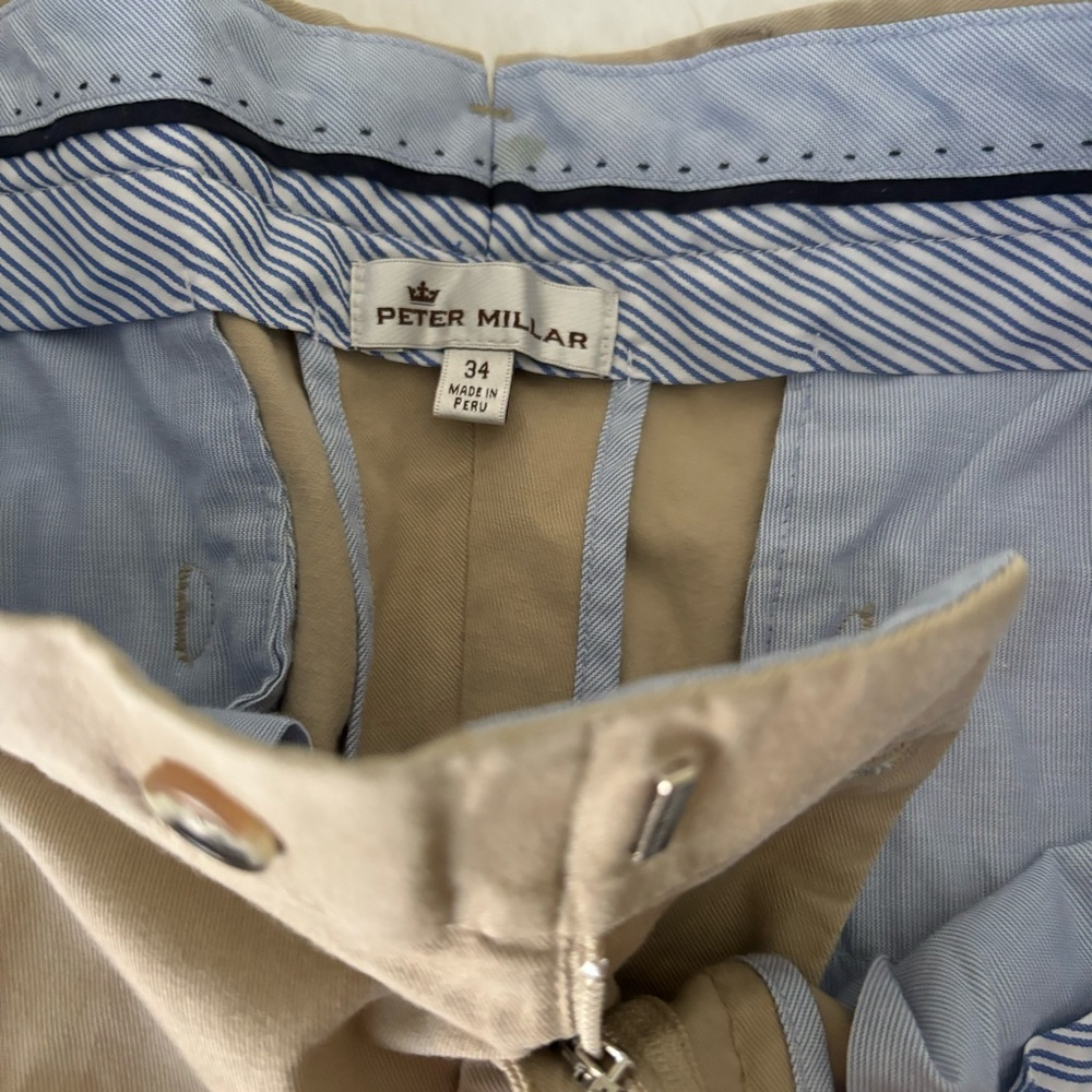 Peter Millar Pants, Khaki Men’s size 34 - Picture 5 of 16